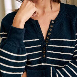 Sezane Leontine Cotton Stripe Sweater